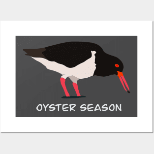 Oyster Season - Oyster Catcher Bird Design Posters and Art